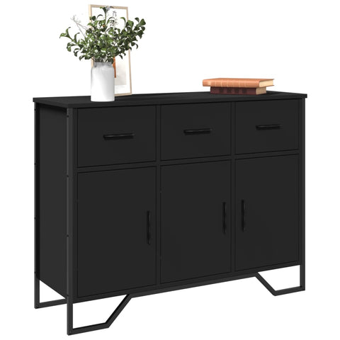 vidaXL Sideboard Schwarz 97x32,5x74,5 cm Holzwerkstoff