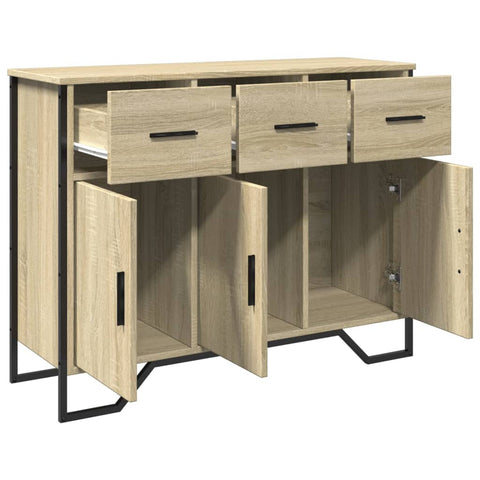 vidaXL Sideboard Sonoma-Eiche 97x32,5x74,5 cm Holzwerkstoff