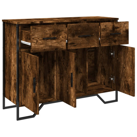 vidaXL Sideboard Räuchereiche 97x32,5x74,5 cm Holzwerkstoff