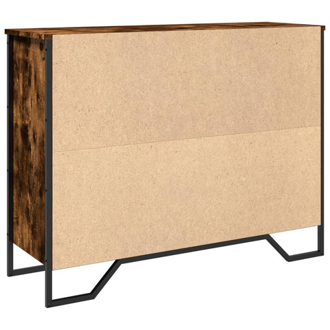 vidaXL Sideboard Räuchereiche 97x32,5x74,5 cm Holzwerkstoff