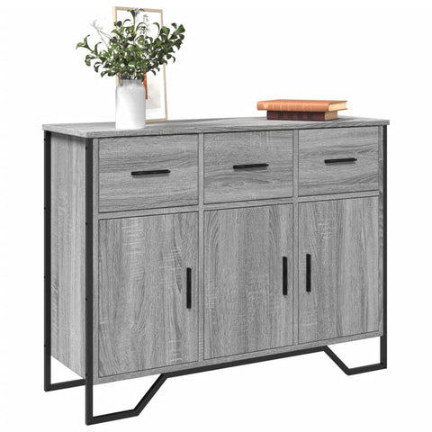 vidaXL Sideboard Grau Sonoma 97x32,5x74,5 cm Holzwerkstoff