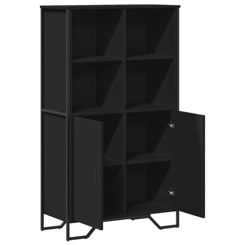 vidaXL Highboard Schwarz 79,5x35,5x137,5 cm Holzwerkstoff