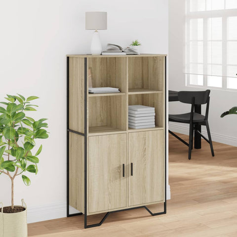 vidaXL Highboard Sonoma-Eiche 79,5x35,5x137,5 cm Holzwerkstoff