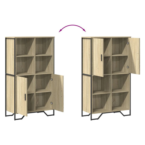 vidaXL Highboard Sonoma-Eiche 79,5x35,5x137,5 cm Holzwerkstoff