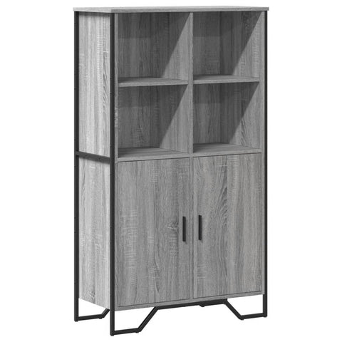 vidaXL Highboard Grau Sonoma 79,5x35,5x137,5 cm Holzwerkstoff