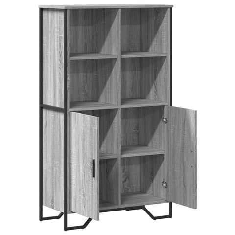 vidaXL Highboard Grau Sonoma 79,5x35,5x137,5 cm Holzwerkstoff