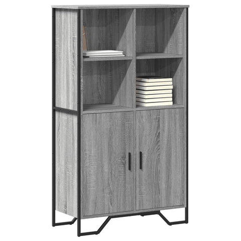 vidaXL Highboard Grau Sonoma 79,5x35,5x137,5 cm Holzwerkstoff