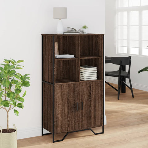 vidaXL Highboard Eichen-Optik 79,5x35,5x137,5 cm Holzwerkstoff