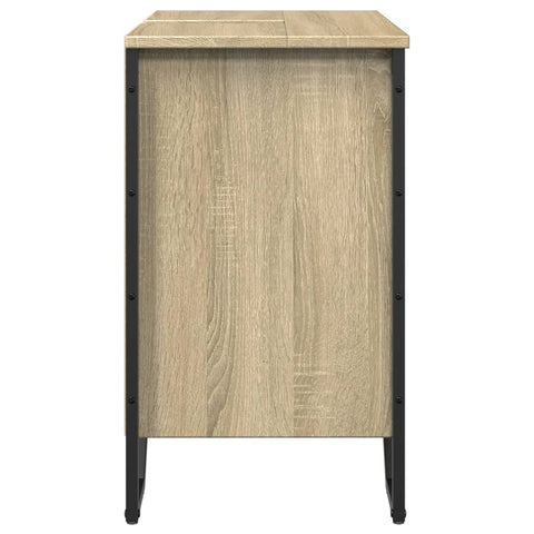 vidaXL Waschbeckenunterschrank Sonoma-Eiche 60x35x60 cm Holzwerkstoff