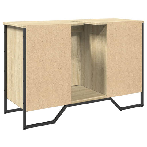 vidaXL Waschbeckenunterschrank Sonoma-Eiche 91x35x60 cm Holzwerkstoff