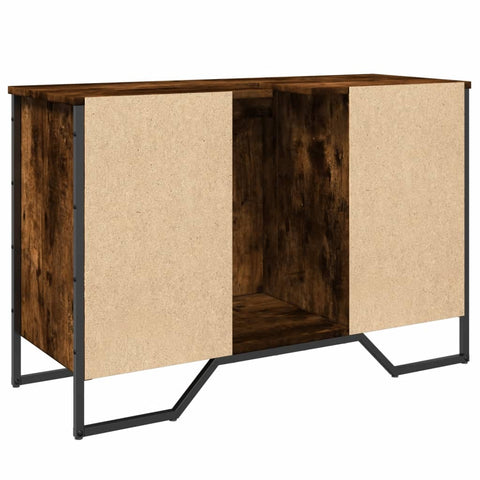 vidaXL Waschbeckenunterschrank Räuchereiche 91x35x60 cm Holzwerkstoff