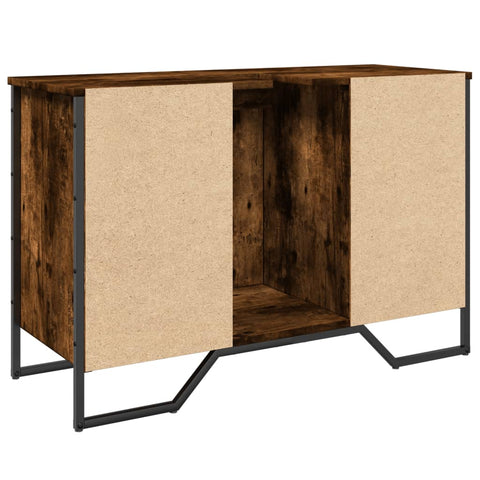 vidaXL Waschbeckenunterschrank Räuchereiche 91x35x60 cm Holzwerkstoff