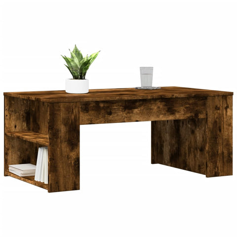 vidaXL Couchtisch Räuchereiche 102x55x42 cm Holzwerkstoff