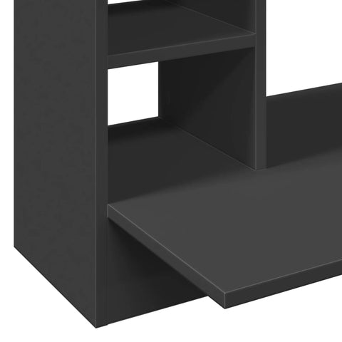 vidaXL Wand-Schreibtisch Schwarz 105x48x75 cm Holzwerkstoff