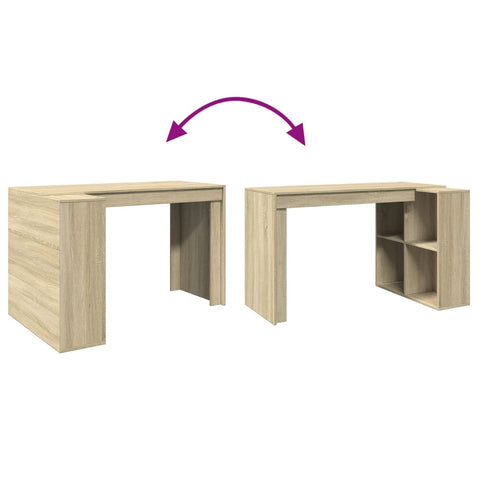 vidaXL Schreibtisch Sonoma-Eiche 123,5x73,5x75 cm Holzwerkstoff