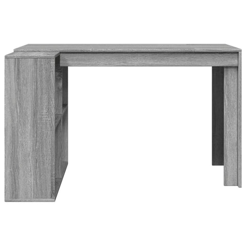 vidaXL Schreibtisch Grau Sonoma 123,5x73,5x75 cm Holzwerkstoff