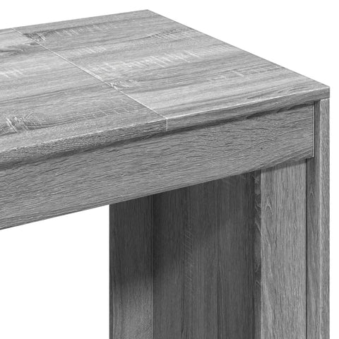 vidaXL Schreibtisch Grau Sonoma 123,5x73,5x75 cm Holzwerkstoff