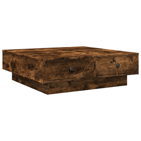 vidaXL Couchtisch Räuchereiche 90x90x28 cm Holzwerkstoff