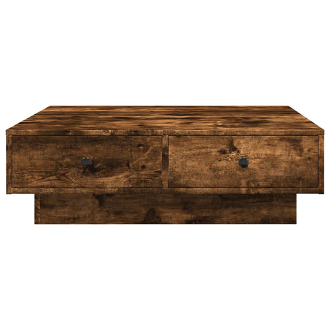 vidaXL Couchtisch Räuchereiche 90x90x28 cm Holzwerkstoff