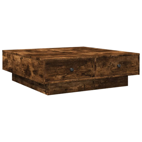 vidaXL Couchtisch Räuchereiche 90x90x28 cm Holzwerkstoff