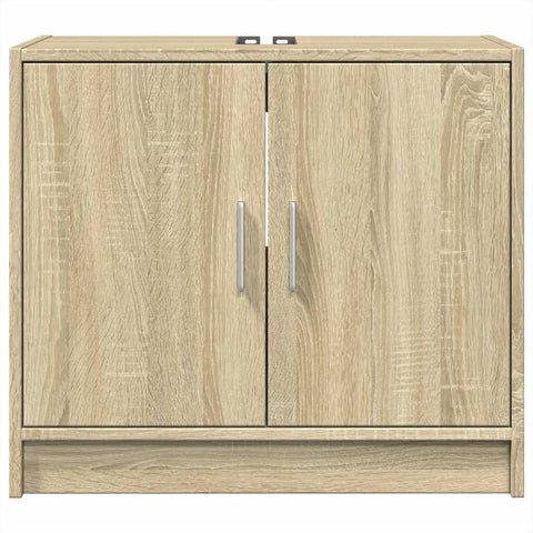 vidaXL Waschbeckenunterschrank Sonoma-Eiche 63x29x55 cm Holzwerkstoff