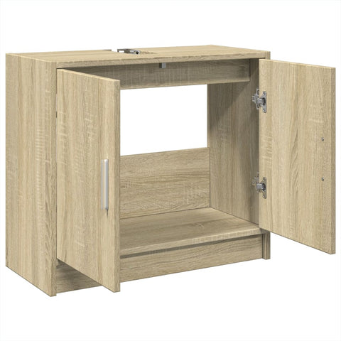 vidaXL Waschbeckenunterschrank Sonoma-Eiche 63x29x55 cm Holzwerkstoff