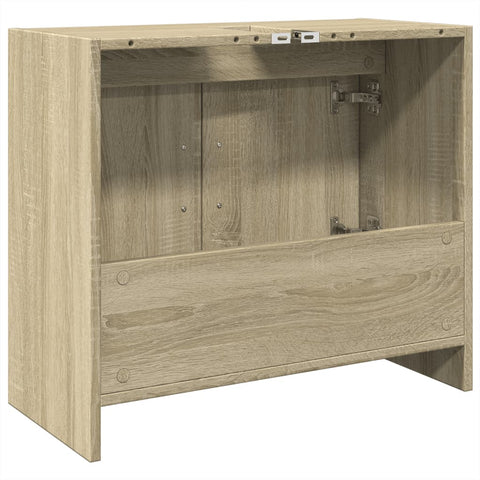 vidaXL Waschbeckenunterschrank Sonoma-Eiche 63x29x55 cm Holzwerkstoff