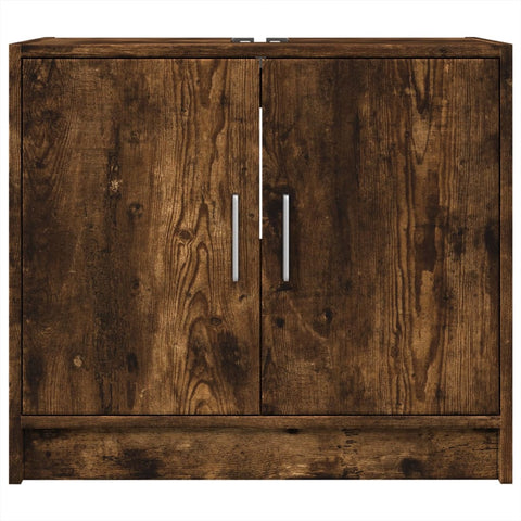 vidaXL Waschbeckenschrank Räuchereiche 63x29x55 cm Holzwerkstoff