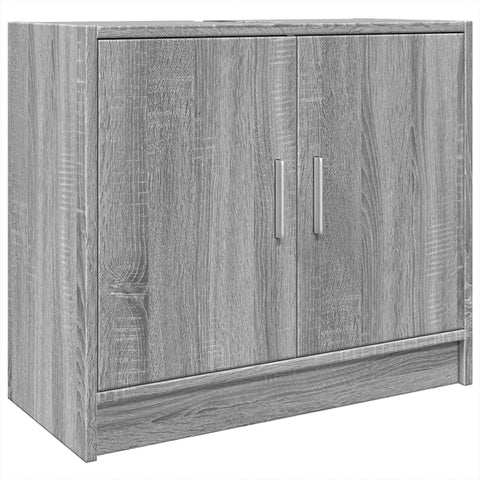 vidaXL Waschbeckenunterschrank Grau Sonoma 63x29x55 cm Holzwerkstoff