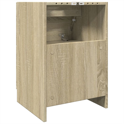 vidaXL Waschbeckenunterschrank Sonoma-Eiche 40x37x59 cm Holzwerkstoff