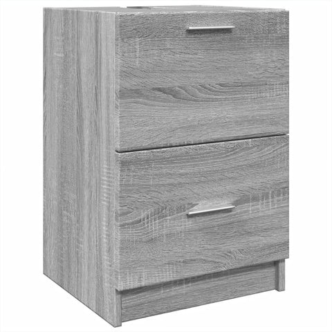 vidaXL Waschbeckenunterschrank Grau Sonoma 40x37x59 cm Holzwerkstoff