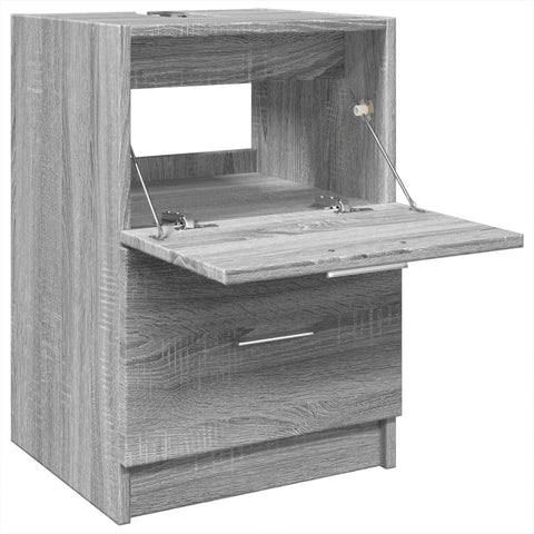 vidaXL Waschbeckenunterschrank Grau Sonoma 40x37x59 cm Holzwerkstoff