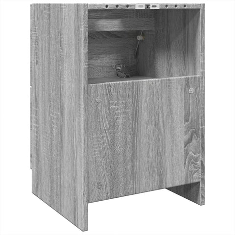 vidaXL Waschbeckenunterschrank Grau Sonoma 40x37x59 cm Holzwerkstoff