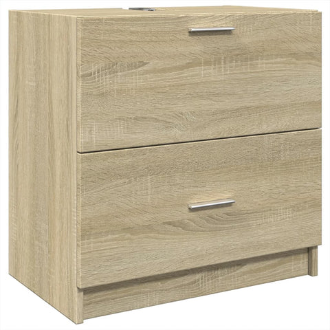 vidaXL Waschbeckenunterschrank Sonoma-Eiche 59x37x59 cm Holzwerkstoff