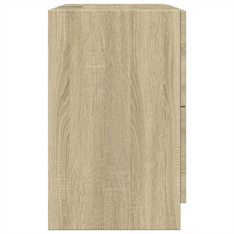 vidaXL Waschbeckenunterschrank Sonoma-Eiche 59x37x59 cm Holzwerkstoff