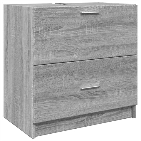 vidaXL Waschbeckenunterschrank Grau Sonoma 59x37x59 cm Holzwerkstoff