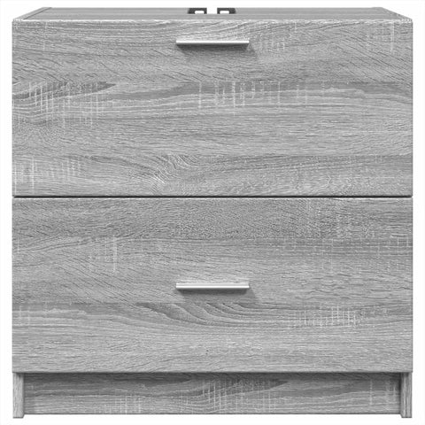 vidaXL Waschbeckenunterschrank Grau Sonoma 59x37x59 cm Holzwerkstoff