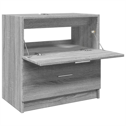 vidaXL Waschbeckenunterschrank Grau Sonoma 59x37x59 cm Holzwerkstoff