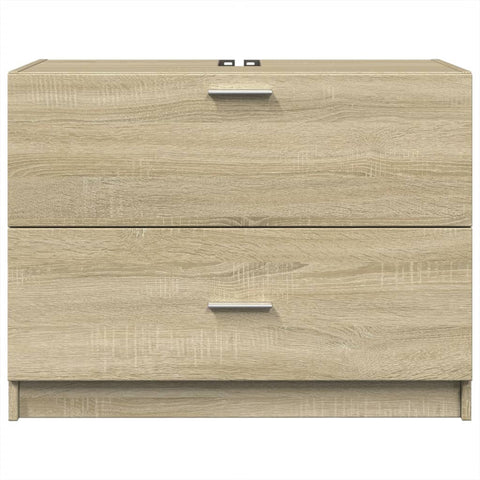 vidaXL Waschbeckenunterschrank Sonoma-Eiche 78x37x59 cm Holzwerkstoff