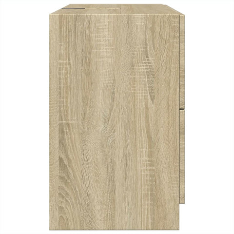 vidaXL Waschbeckenunterschrank Sonoma-Eiche 78x37x59 cm Holzwerkstoff