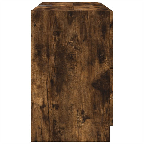 vidaXL Waschbeckenunterschrank Räuchereiche 78x37x59 cm Holzwerkstoff