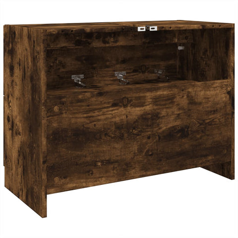 vidaXL Waschbeckenunterschrank Räuchereiche 78x37x59 cm Holzwerkstoff