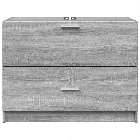 vidaXL Waschbeckenunterschrank Grau Sonoma 78x37x59 cm Holzwerkstoff