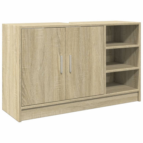 vidaXL Waschbeckenunterschrank Sonoma-Eiche 90x29x55 cm Holzwerkstoff