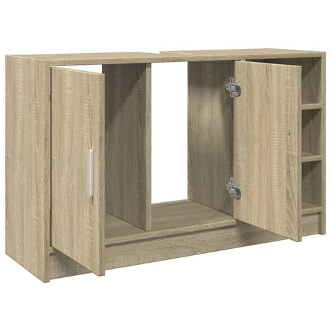 vidaXL Waschbeckenunterschrank Sonoma-Eiche 90x29x55 cm Holzwerkstoff