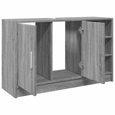 vidaXL Waschbeckenunterschrank Grau Sonoma 90x29x55 cm Holzwerkstoff