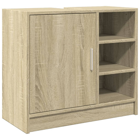 vidaXL Waschbeckenunterschrank Sonoma-Eiche 63x29x55 cm Holzwerkstoff