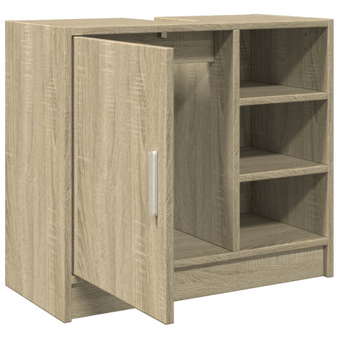 vidaXL Waschbeckenunterschrank Sonoma-Eiche 63x29x55 cm Holzwerkstoff