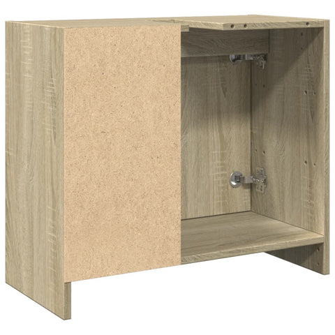 vidaXL Waschbeckenunterschrank Sonoma-Eiche 63x29x55 cm Holzwerkstoff