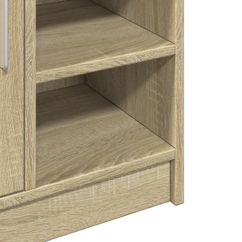 vidaXL Waschbeckenunterschrank Sonoma-Eiche 63x29x55 cm Holzwerkstoff